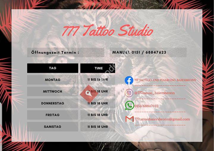 777 Tattoo and Piercing Studio Baiersbronn