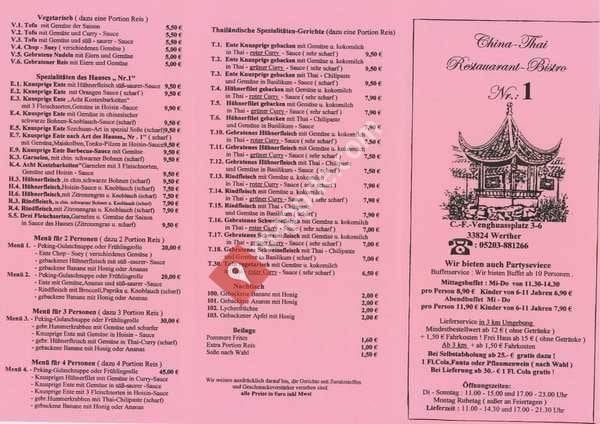 China-Thai Restaurant Nr. 1